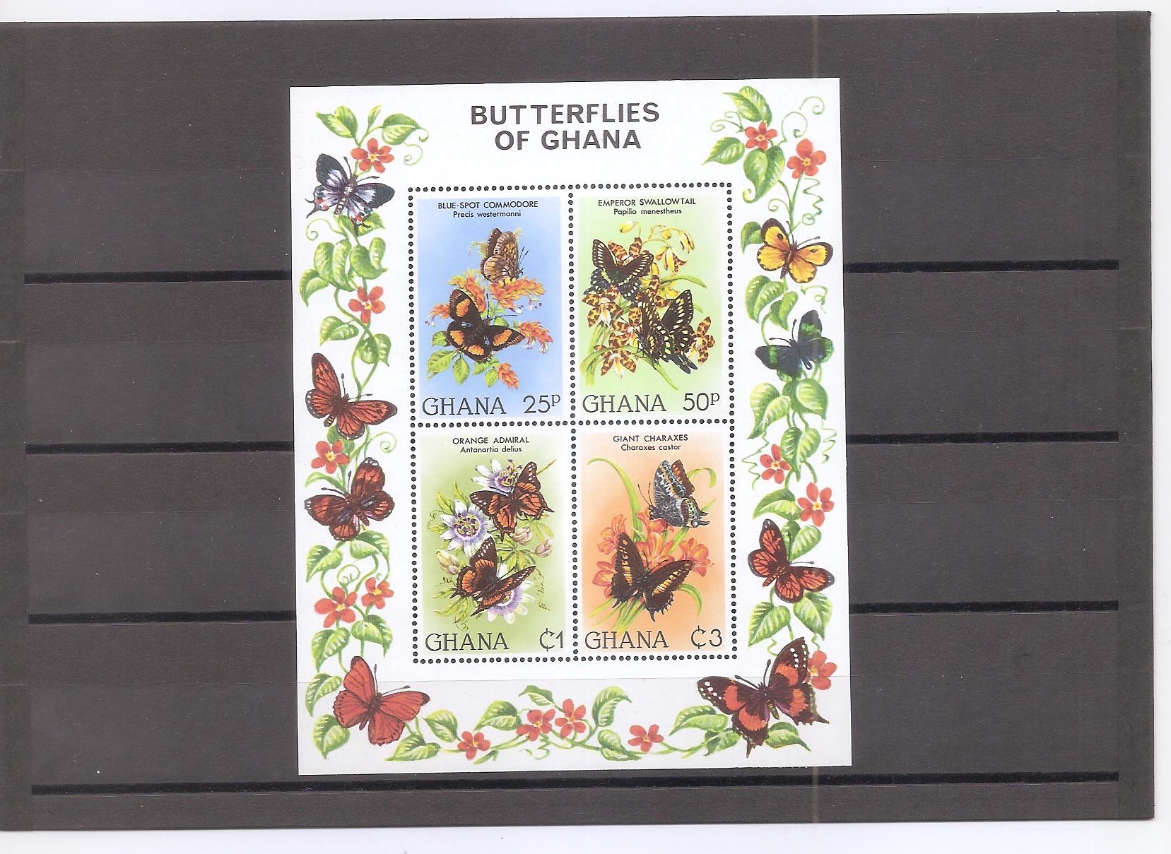 GHANA DEL AÑO 1982 MARIPOSAS